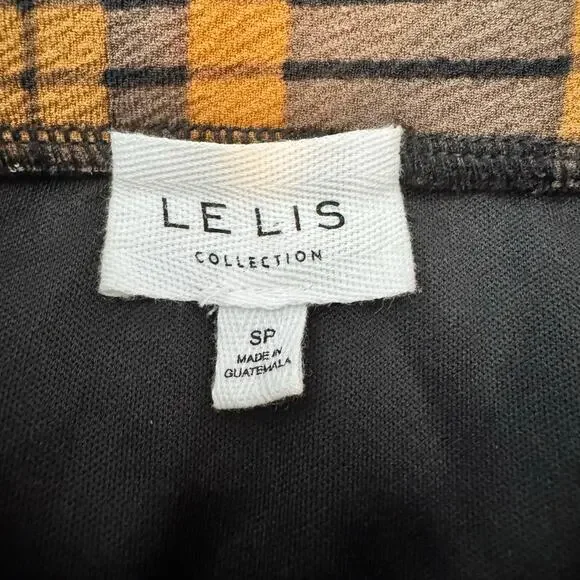 Le lis Plaid Mini Skirt Womens Size Small Academia Preppy Punk Goth Yellow Black - Picture 2 of 13